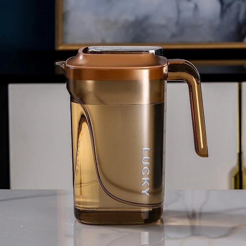 2200ml Cold Water Kettle Plastic Household Tea Making Juice Beverage Jug Food Grade Home Cold Drink Kitchen Bar Supplies Kettle