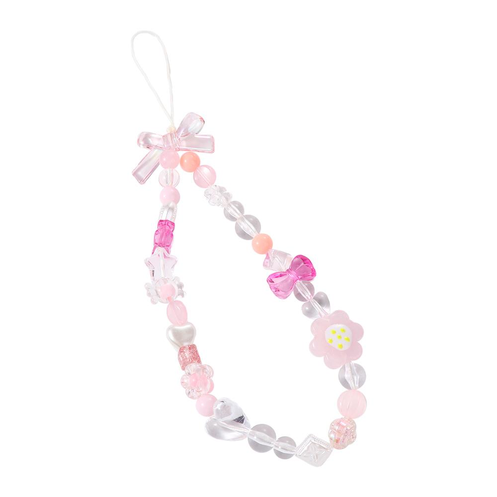 Anti-lost Phone Charm Flower Heart Telephone Jewelry Phone Lanyard Mobile Phone Chain Cellphone Strap Phone Case Lanyard