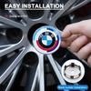 4 Stück 60mm Auto Radnabenkappe Felgenabdeckung Emblem Aufkleber Für BMW 50TH E46 E39 E90 E60 E36 F30 F10 E34 E30 20 Autozubehör
