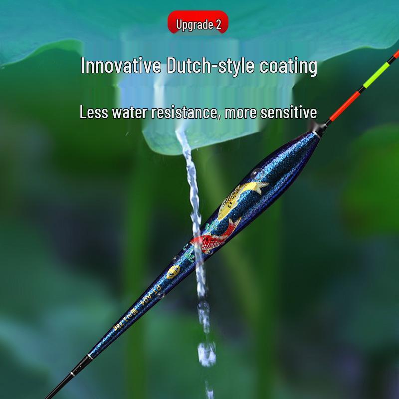 High-Sensitivity Color-Changing Dragon Scale Fishing Float for Myopia - Anti-Drift, Eye-Catching, Thickened for Crucian Carp and Wild Carp Fishing.