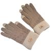 Thickened Alpaca Wool Full-Finger Gloves for Students - Cute and Warm for Cycling in Autumn and Winter
