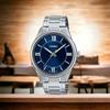 Casio MTP-V005D-2B5 Men's Standard Stainless Steel Blue Roman Dial Analog Watch