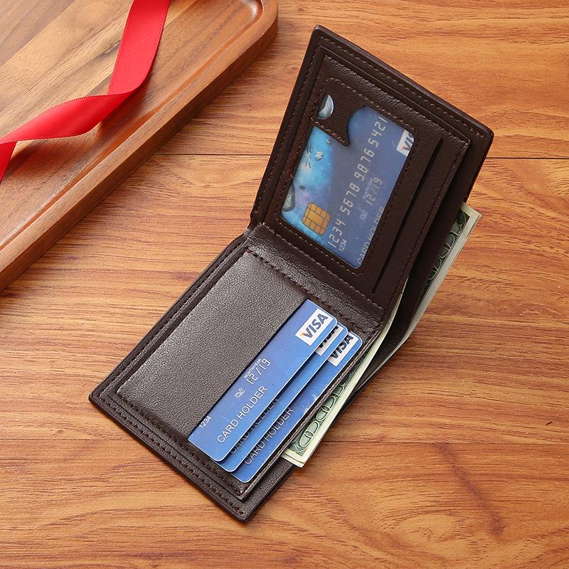 New Men's Short Plaid Wallet - Stylish, Soft, Large Capacity with Multiple Card Slots