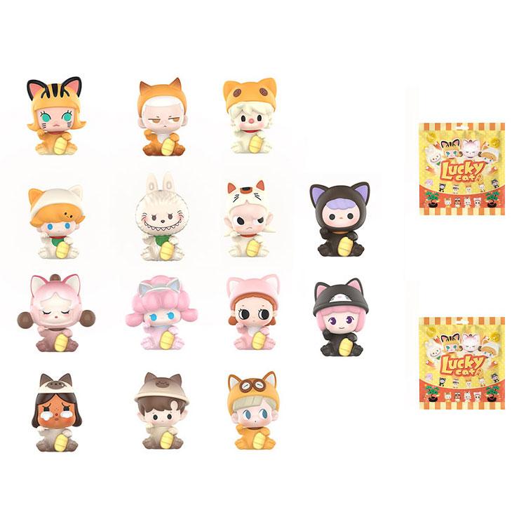 New POP MART MOLLY Bubbles Cute Beads Lucky Cat Collection Blind Box Products Single Blind Box/whole Box 9 Pcs PPMT-2409-0044