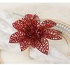 Christmas Napkin Rings Red Flower Towel Buckle Napkin Buckle Natural Jute Napkin Holder Wedding Party Christmas Table Decor