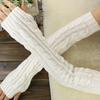 Winter Women's Mitten Knitted Arm Warmers Long Fingerless Gloves Wrist Elbow Oversleeves for Girls Clothes Punk Gothic Mittens