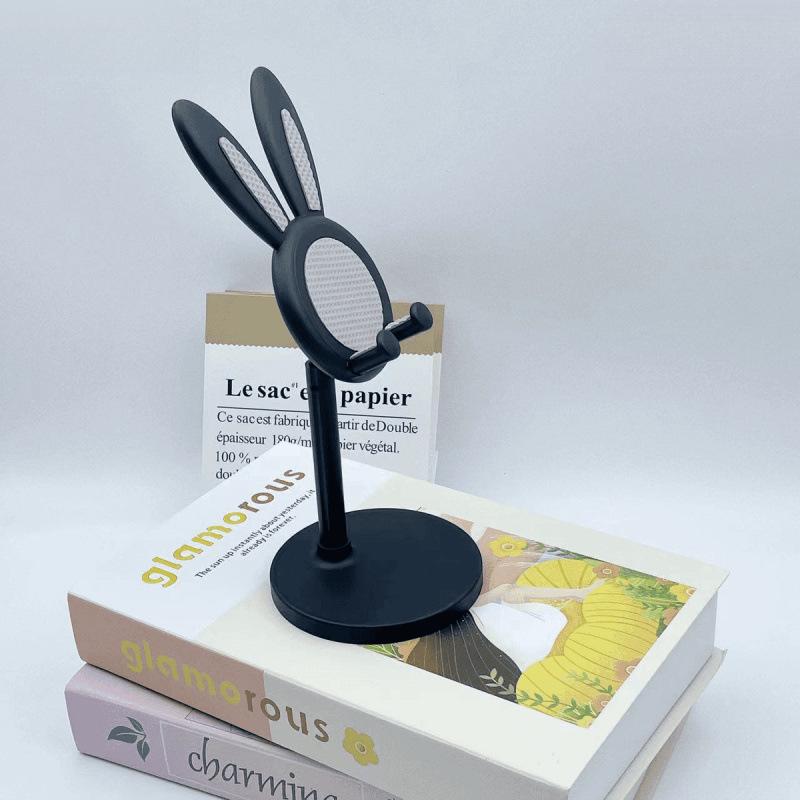 Little Rabbit Rotating Phone & Tablet Stand: Adjustable, Cute, and Girly Heart Design. Perfect for Watching Drama.
