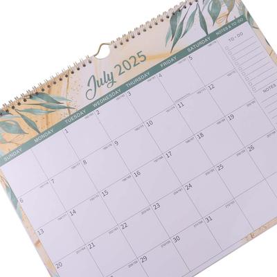 Creative Wall Calendar Monthly Layout Spacious Hanging Calendar Thick Paper with Waterproof Cover Coil Calendar Family Planning