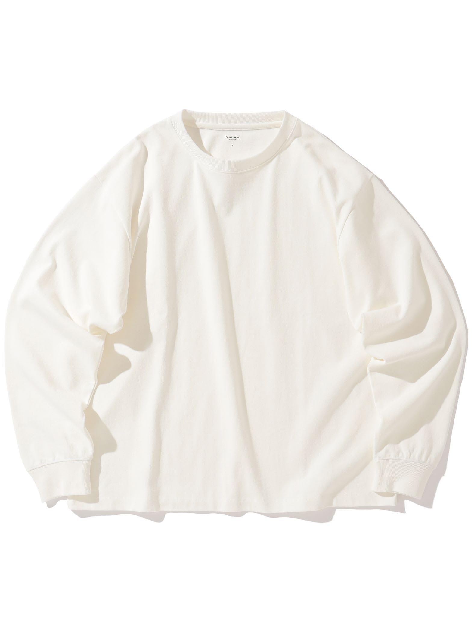 

B:MING LIFE STORE by BEAMS Men s RelaxFit Long Sleeve Tee (H/W) in Off-White (M_92140229147)