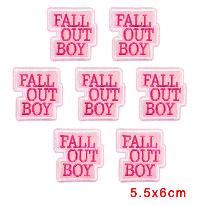 10PCS Wholesale Pink Bow Crown Lips Embroidery Patches For Clothing DIY Thermoadhesive Patches On Clothes Iron On Patch Backpack