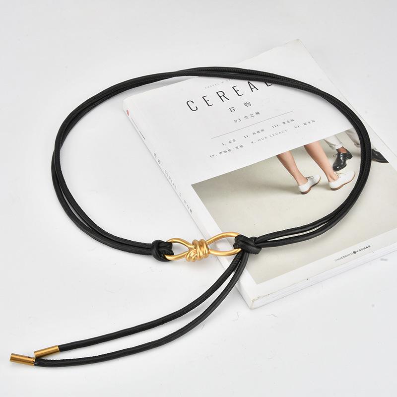 Korean Style Braided Waist Rope Women's Suit Dress Waist Dress High-end Accessories European and American Knotted Belt Girls