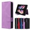 Comfortable Leather Wallet Case For Samsung Galaxy Z Fold 3 Fold3 Full Protection Card Slot Cover Coque Fundas