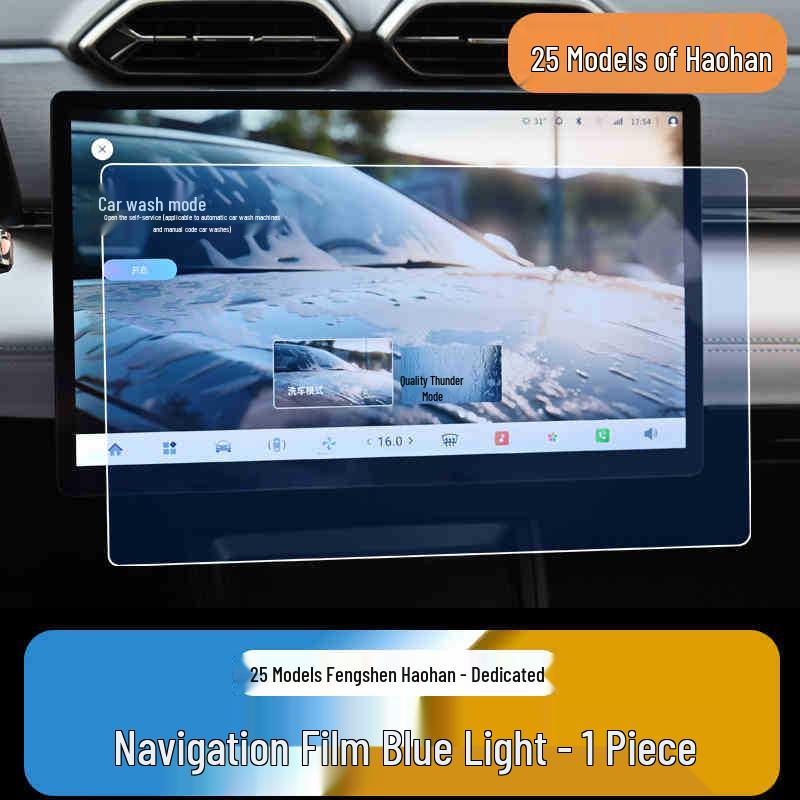 Gehärtetes Glas Displayschutz für 25 Dongfeng Haohan/Fengshen L7 Modelle - Zentralsteuerung, Instrumententafel und Schutz für das Autoinnenraum