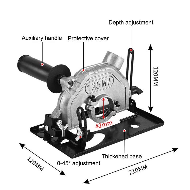Winkelgrinder-Ständer Winkelgrinder-Nachrüstsatz Trennmaschine Nutenbasis 45° verstellbar Für Tischwerkzeuge im Holzhandwerk