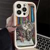 Phone Case for iPhone 17 Air 16E 15 16 Pro Max Funny Cats Fashion Style Cover 14 Plus 13 12 Mini Soft Shell Silicone Fundas