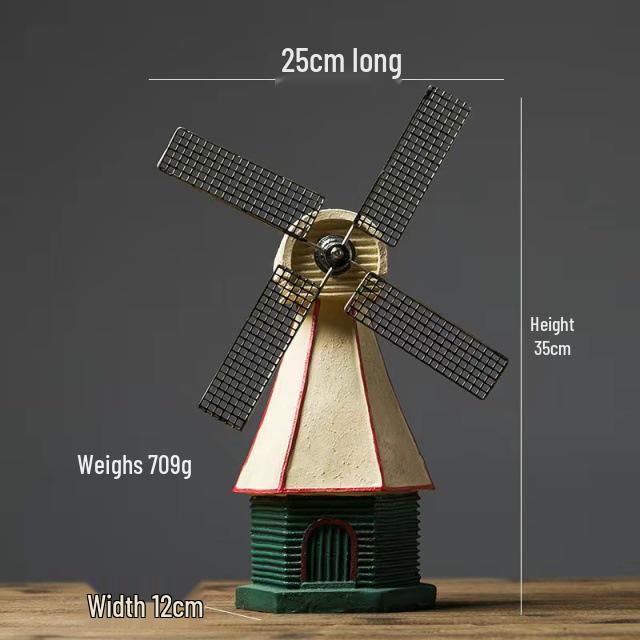 Xianci Väderkvarn Modell Bokhylla - Retro Bokhylla & Dekorationer för Vardagsrum & TV-möbel