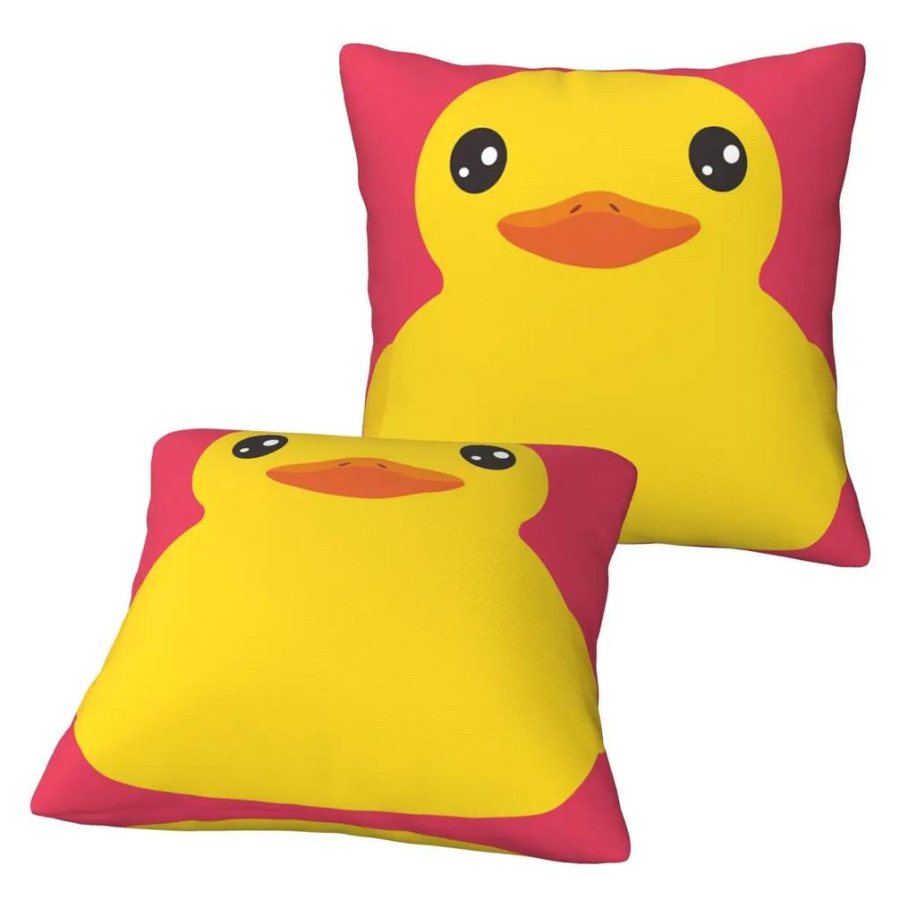 Yellow Classic Rubber Duck 2 Pcs Square Pillowcase Pillow Cover Cushion Zip Decorative Comfort Throw Pillow For Home Sofa