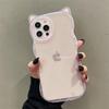 Cute Cat Ear Curly Wave Transparent Case For Iphone 11 13 12 14 Pro Max Xs Xr X 8 Plus Cartoon Shockproof Clear Soft Back Cover