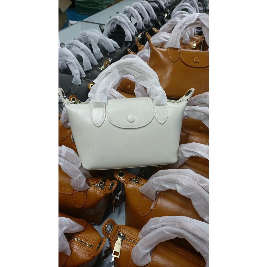 2025 Factory first layer vegetable tanned cowhide dumpling bag women's bag crossbody small bag genuine leather handbag retro genuine leather
