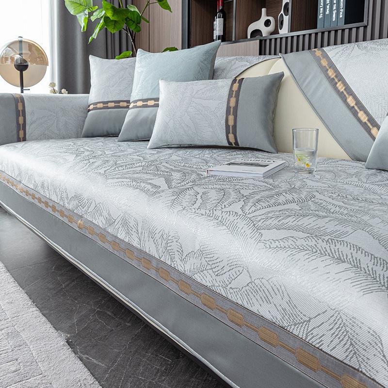 New Sofa Cushion Xia Liang Ice Silk Non-Slip Seat Cushion Cover Simple Light Luxury Sofa Cover Full Cover Cloth Pad