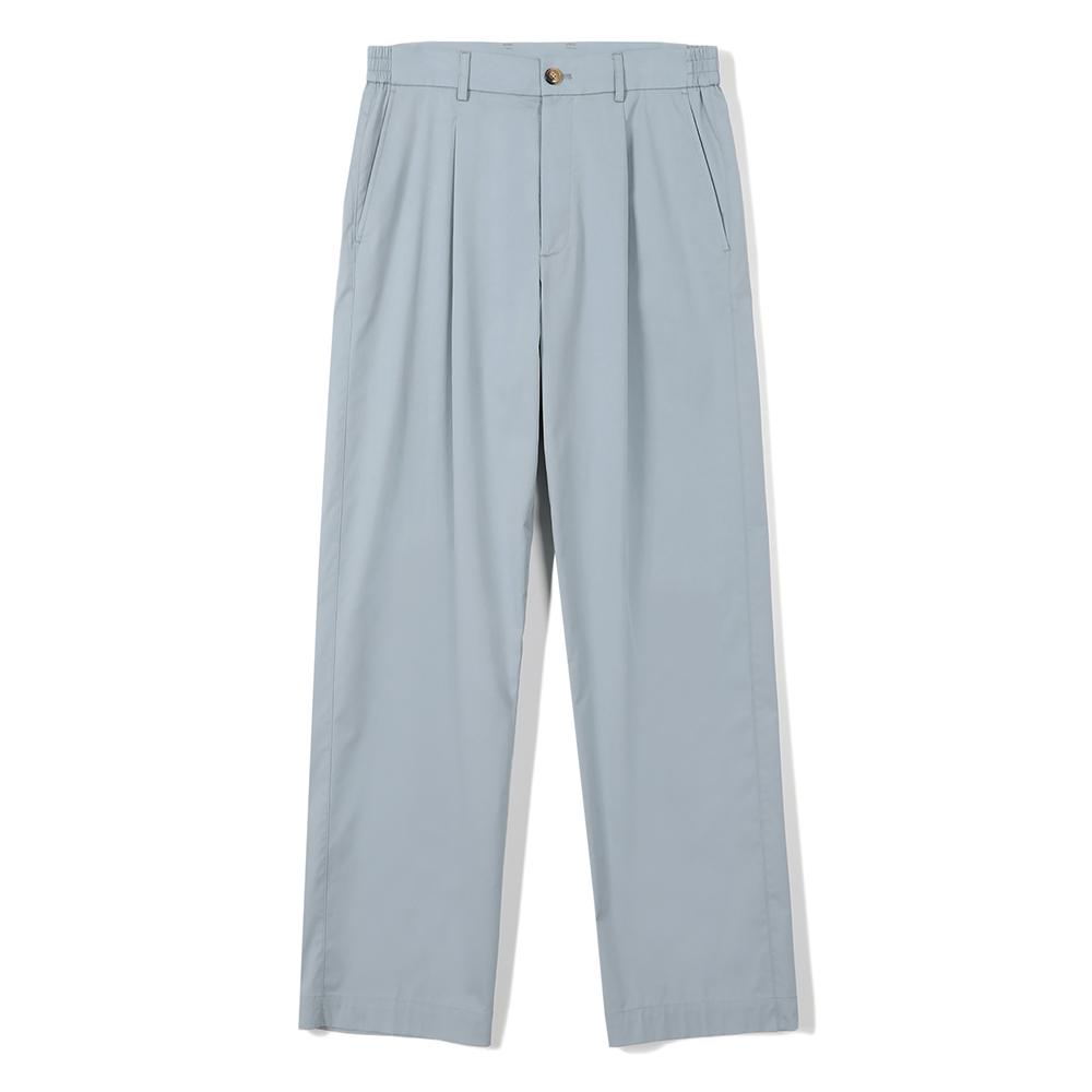 NOTIG One-Pleat Loose Fit Cotton Blend Pants Blue_Okg3Ptlp103B1
