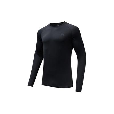 Running Series Solid Color Quick-Dry Moisture-Wicking Breathable Long Sleeve Raglan T-Shirt Men Tops Black 952415401-5