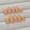 24/30PCS Gilt French Fake Nail Spice Glitter Press On Nails Reusable False Nail  for Women Girl