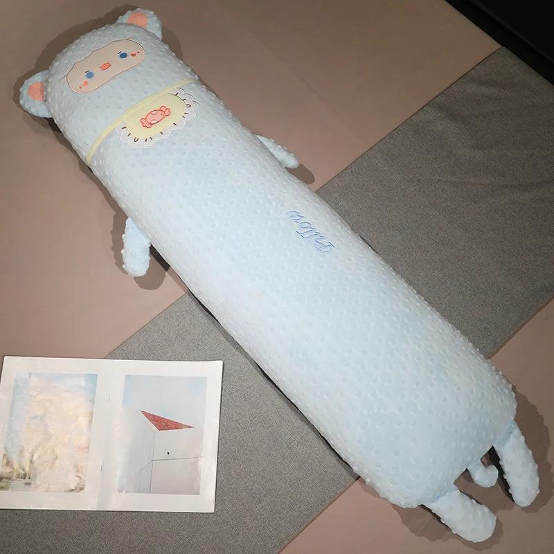 Soft Rabbit Cat Sheep Plush Toy Cartoon Stuffed Animal Long Pillow Cute Fluffy Bed Sofa Cushion for Kids Nursery Room Decor Gift