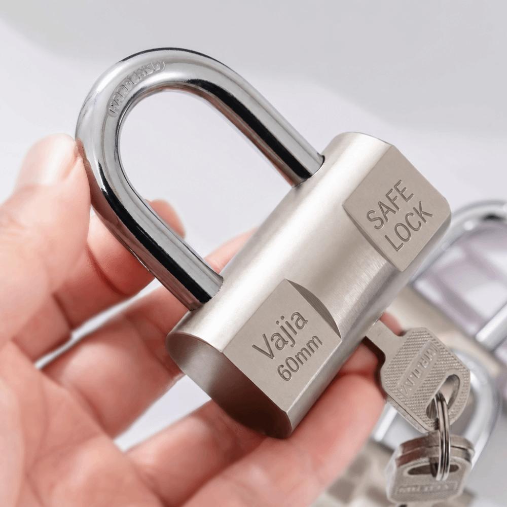 Heavy Duty Padlock Anti-theft Padlock Stainless Steel Security Lock Rust Proof Gate Locks with Keys Safely Universal Durable