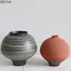 Minimalistische Runde Keramikvase Kreativer Blumentopf Tischdekoration Blumenarrangement Moderne Blumenvase Raum Ästhetische Dekoration