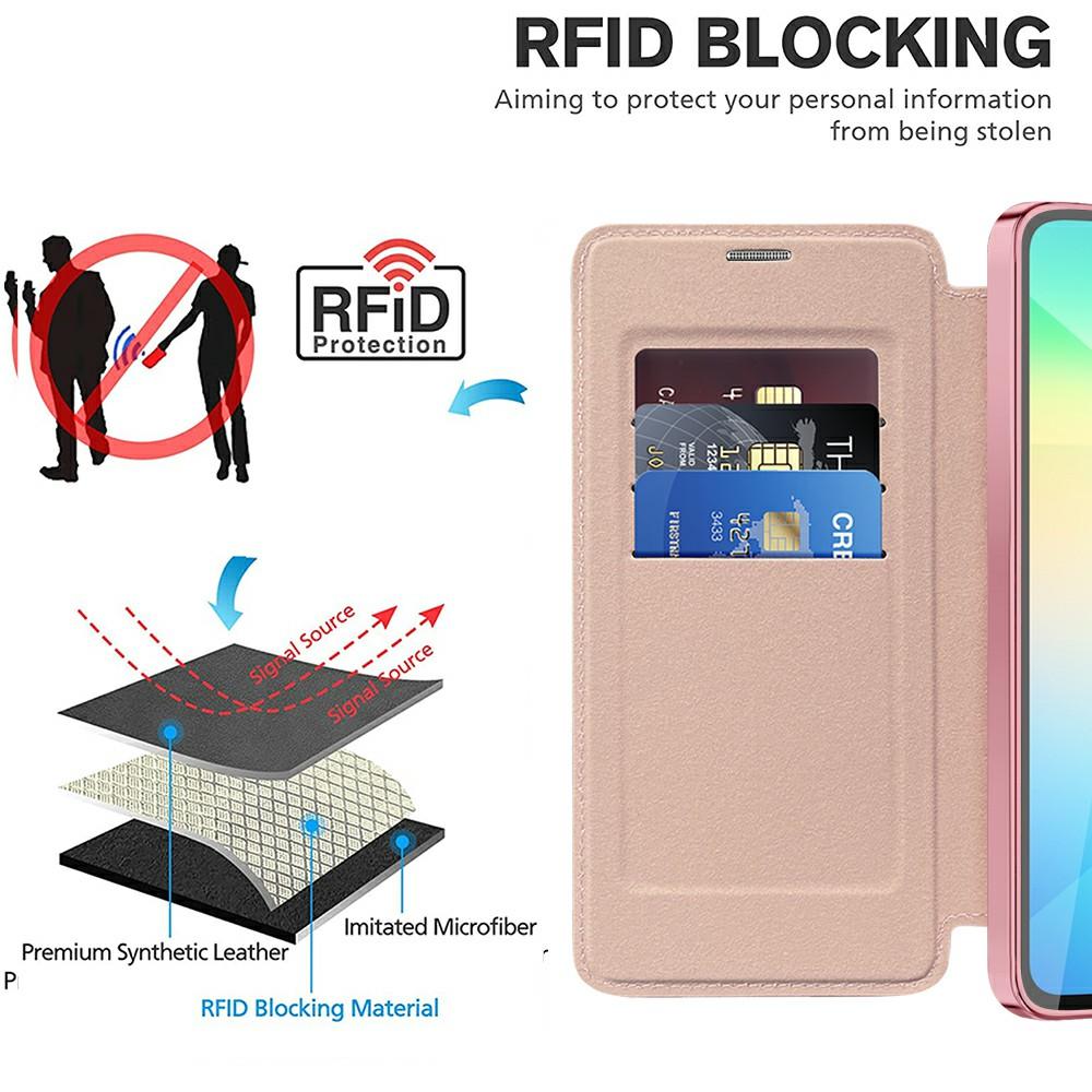 For Samsung Galaxy A06 4G Case Compatible with MagSafe Rhombus PU Leather Phone Cover