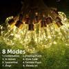 80LED Outdoor Garden Solar Light String, Bulb Hanging Retro Hemp Rope Light String, for Camping Courtyard Fence Garden