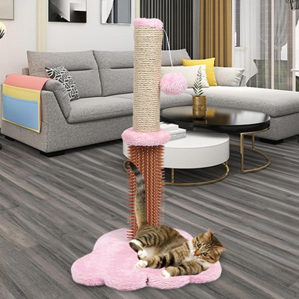 19'' Cat post for scratching Climbing Shelf Tree Sisal Rope Wrapped Scratcher Scratch Kittens Adult