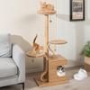 GYMAX Cat 129cm Cat Cat Cat For For Multiple Observation Comes with Bonbon Slim Claw Claw Tree Made of Wood Tower, high, Tower, Room, Tower, Cats,