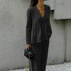Casual Vacation Long-sleeved T-shirt Straight-leg Pants Suit Women's Clothing 2025 Autumn Winter