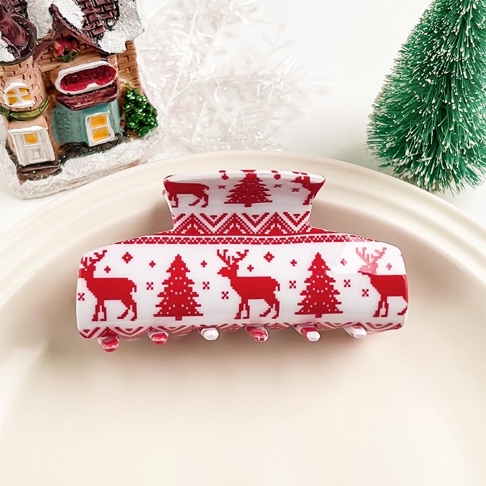 Bambus Yao Weihnachts-Cartoon Haarspangen: Niedliches Hai-, Rentier- & Schneemann-Design