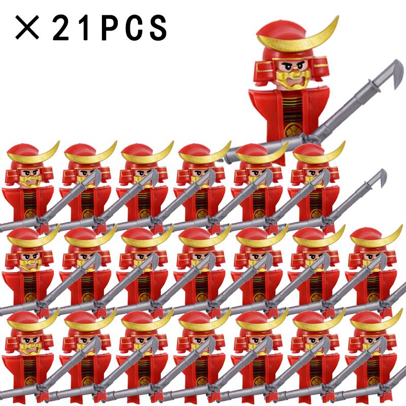 

Medieval Japanese Samurai Ronin Armor Building Blocks Soldiers Mini Action Figures Weapon Toys For Kids Birthday Gifts