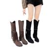 Autumn and Winter New Versatile Trend High Tube Suede Fringed Boots Women's Boots Women's Outer Wear Thick Heel Soft Sole