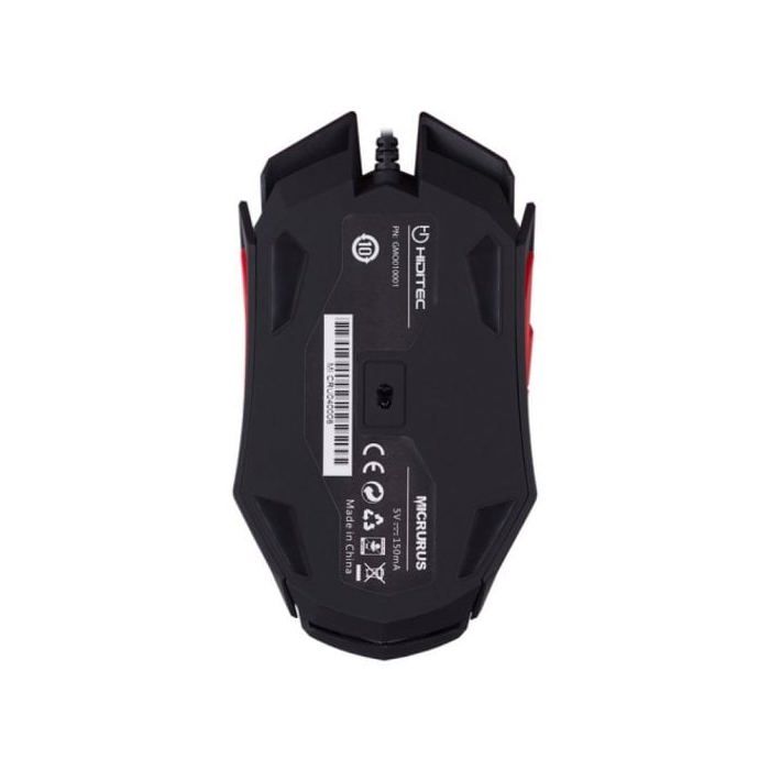 Souris laser filaire USB - HIDITEC - MICRURUS - Capteur Avago A9800 - 8100 ppp - Noir