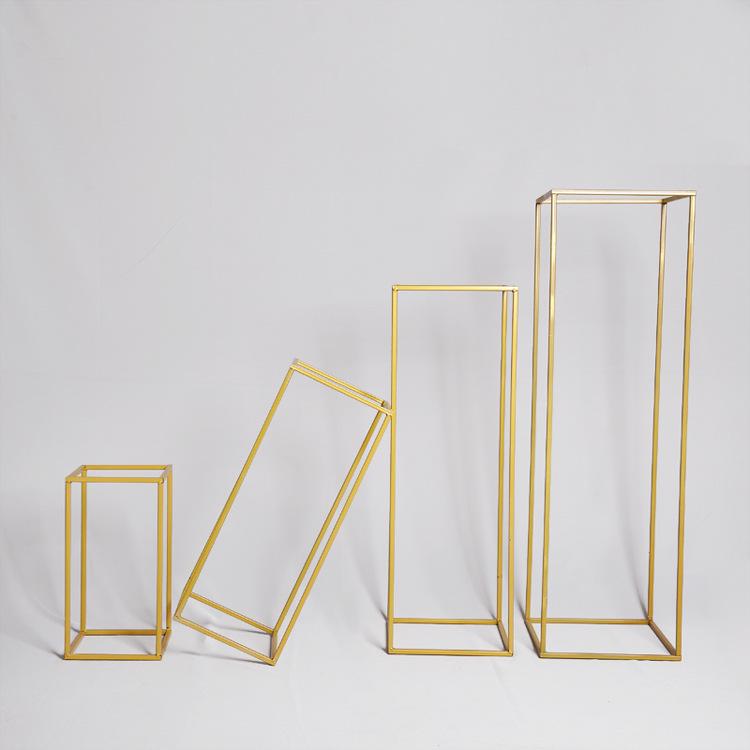 Wedding Iron Art Aisle Markers: Square Frame Flower Column Ornaments