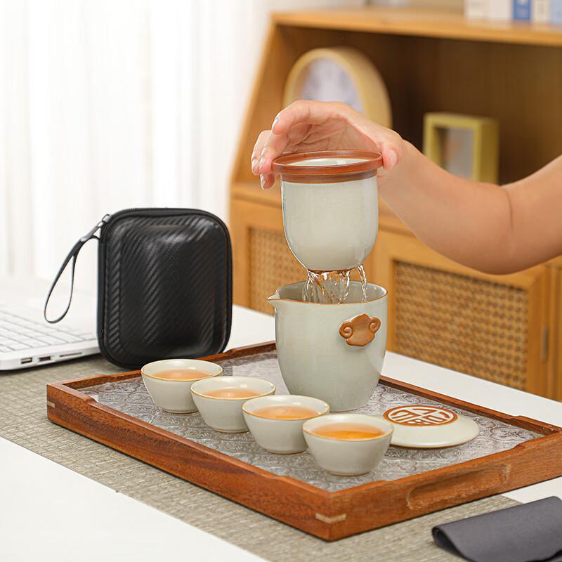 Mei Jing Portable Ceramic Travel Tea Set