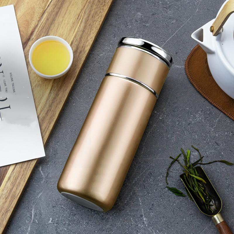 300ml/420ml Double Stainless Steel 304 Tea Vacuum Flask With Filter Leak-Proof Business Style Thermos Mug Thermal Bottle Tumbler
