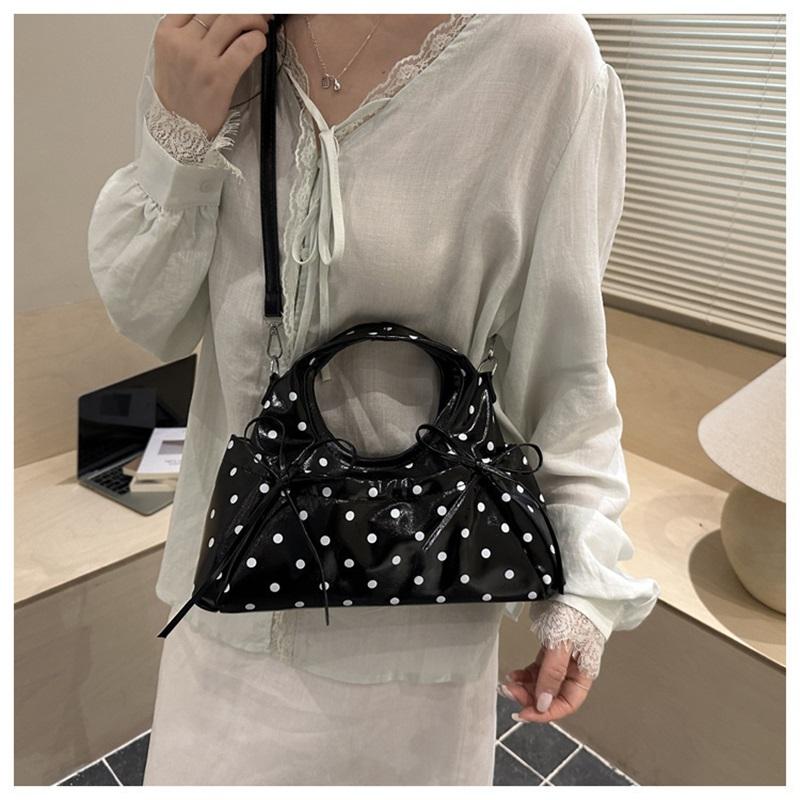Korean Ballet Style Bow Handbag, High-looking And Light Luxury Shoulder Crossbody Bag