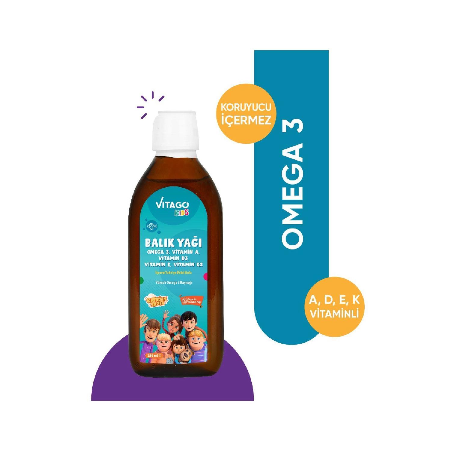 

Kids Fish Oil Omega 3, Vitamin A, D3, E, K2