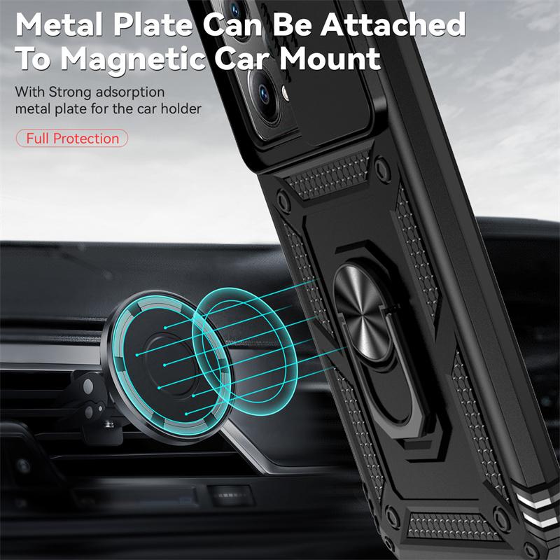 Armor Shockproof Case For Xiaomi Poco X5 Pro PocoX5 5G Car Magnetic Ring Stand Lens Protect Cover for Poko Little X5Pro X 5 Pro