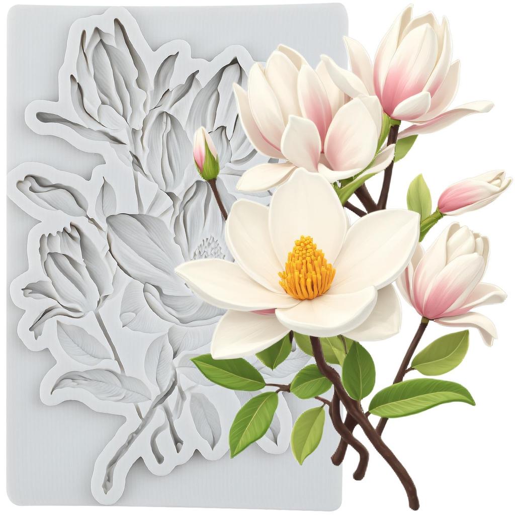 Flower Silicone Molds Leaf Fondant Mold Cake Decorating Tools Cupcake Topper Candy Chocolate Gumpaste Mold