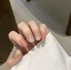 ins wind gentle and gradual change dopamine short pure hand-worn nail whitening advanced sense handmade manicure fake nails