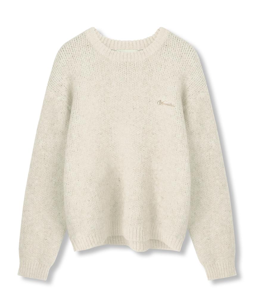 AVANDRESS Heather Brush Round Knit_4Colors