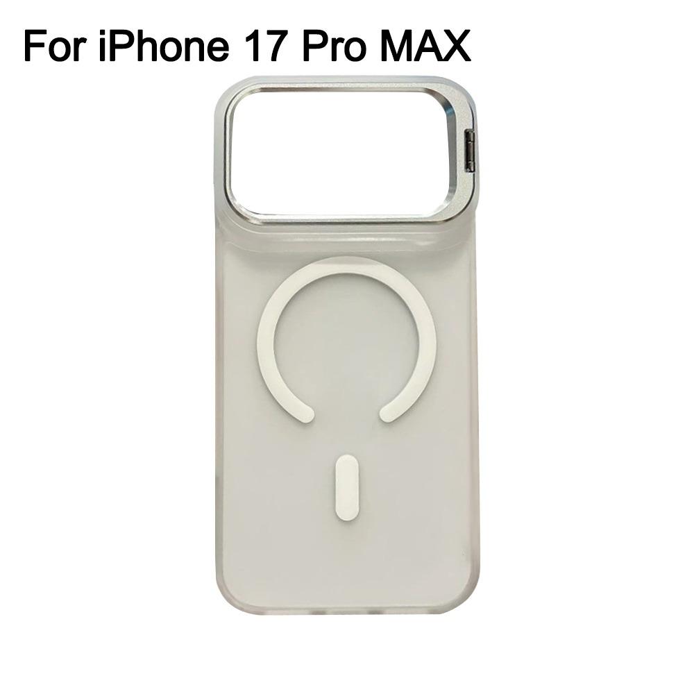 

Матовый полупрозрачный магнитный чехол для телефона Беспроводная зарядка Чехол Подставка для iPhone 17/Air/17 ProMax Silver-17 ProMax