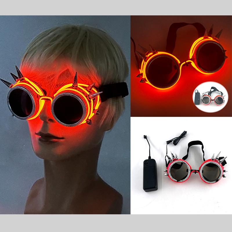 Cyberpunk Futuristische Leuchtende Cosplay Brille Rave Cyber Leuchtende Brille LED Leuchtende Brille Für Mann Frau Tanzshow Requisiten